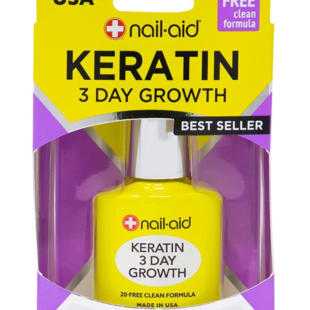 Keratin nail growth polish